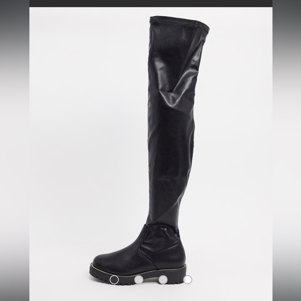 over the knee boots in black size 8